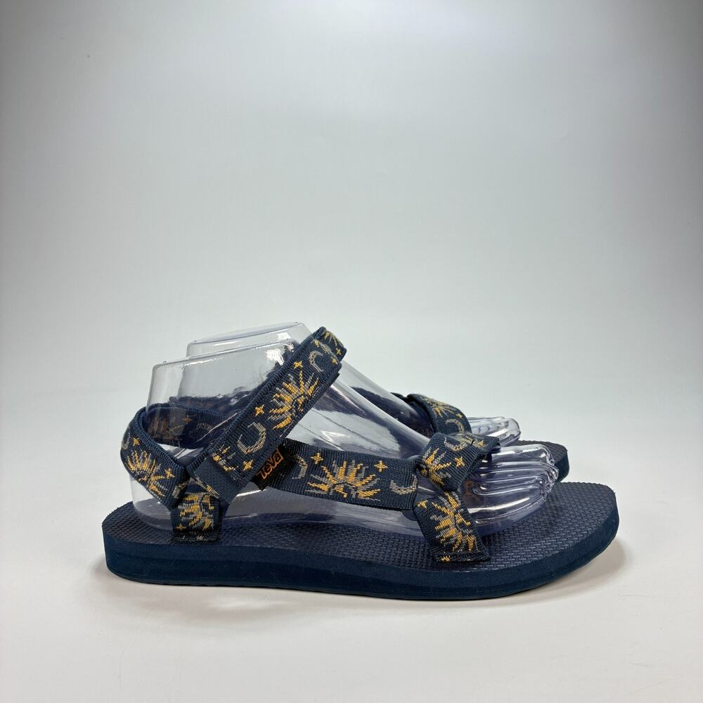 Teva Original Universal Sun Moon Insignia Blue Sandals 1003987 Women's Size 8